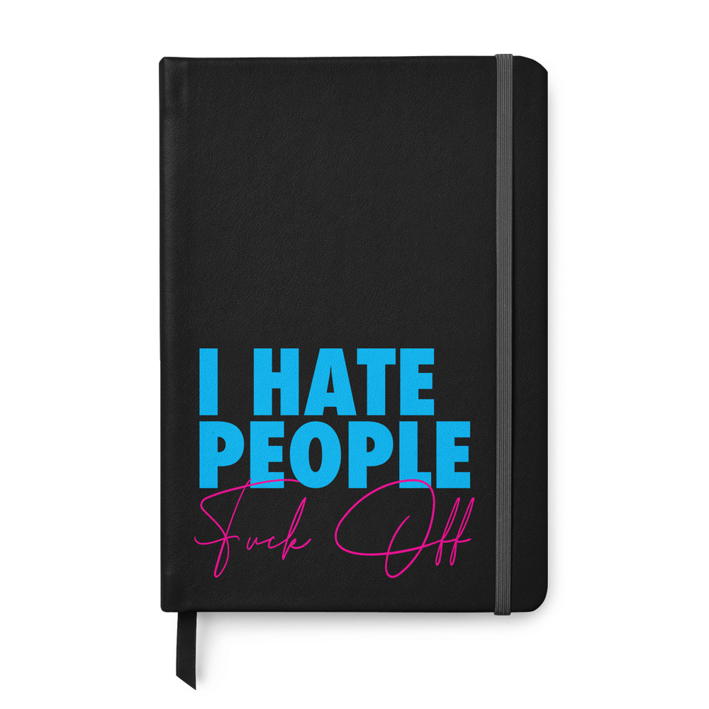 Hate People Fuck Off Leather Style Notebook #6 image